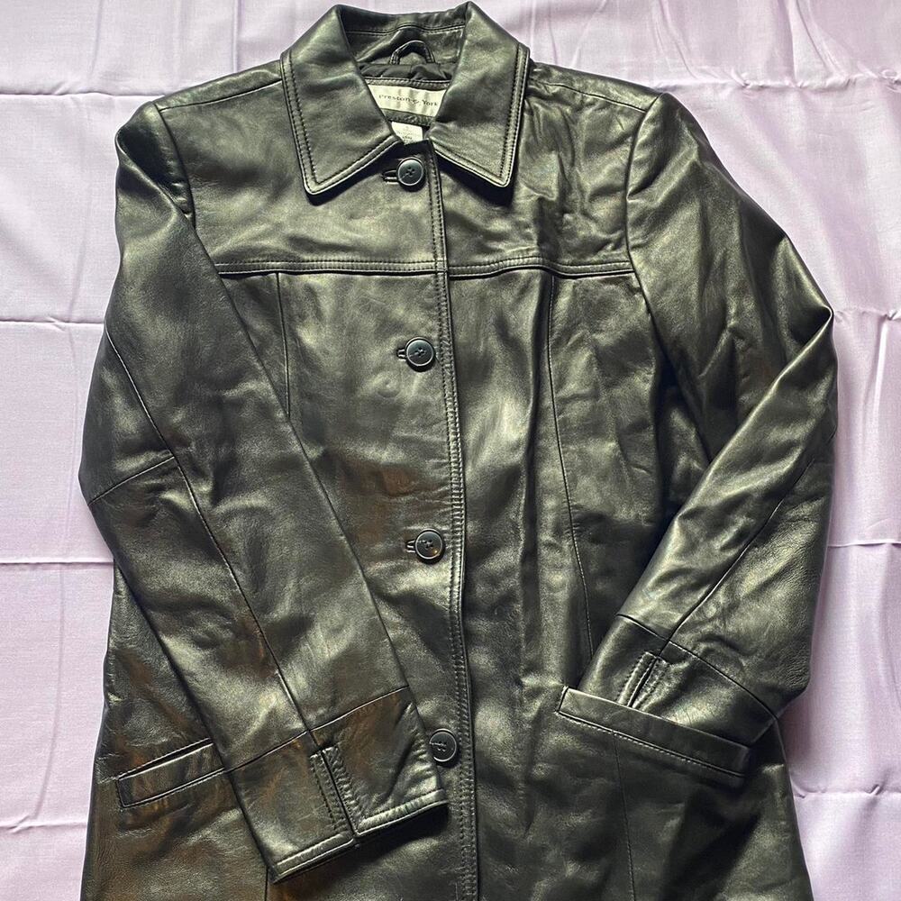 Preston york black leather